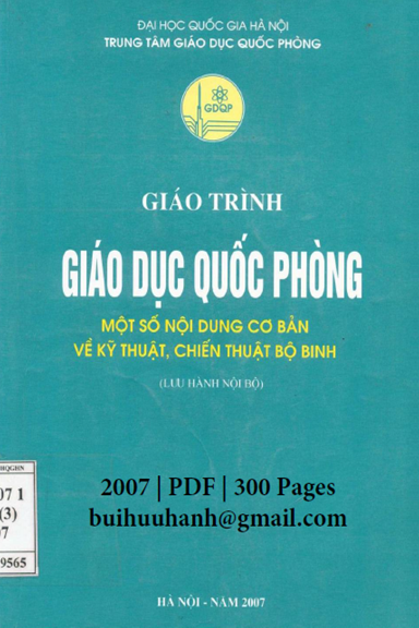 Giáo Trình Giáo Dục Quốc Phòng Tập 3 (NXB Đại Học Quốc Gia 2007) - Hoàng Minh Việt, 300 Trang