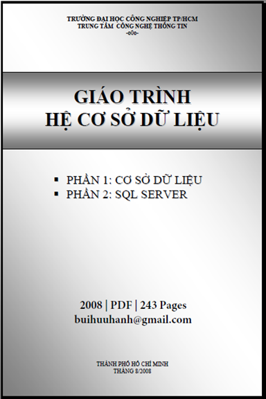 Giáo Trình Hệ Cơ Sở Dữ Liệu (NXB Hồ Chí Minh 2008) - Nhiều Tác Giả, 243 Trang