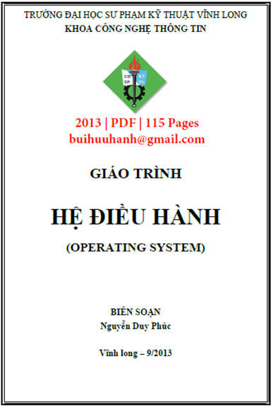 Giáo Trình Hệ Điều Hành (NXB Sư Phạm Kỹ Thuật 2013) - Nguyễn Duy Phúc, 115 Trang