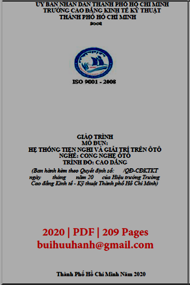 Giáo Trình Hệ Thống Tiện Nghi Và Giải Trí Trên Ô tô (NXB Kinh Tế Kỹ Thuật 2020) - Lê Văn Tha