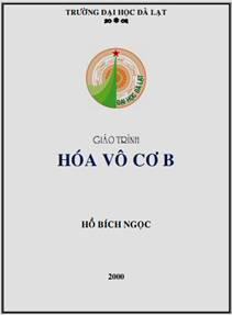 Giáo Trình Hóa Vô Cơ B (NXB Đà Lạt 2000) - Hồ Bích Ngọc, 130 Trang
