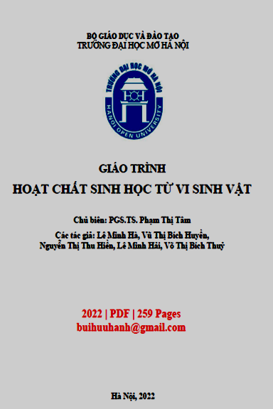 Giáo Trình Hoạt Chất Sinh Học Từ Vi Sinh Vật (NXB Đại Học Mở 2022) - Phạm Thị Tâm, 259 Trang