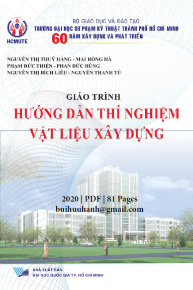 Giáo Trình Hướng Dẫn Thí Nghiệm Vật Liệu Xây Dựng (NXB Đại Học Quốc Gia 2020) - Nguyễn Thị Thuý Hằng