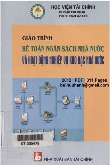 Giáo Trình Kế Toán Ngân Sách Nhà Nước Và Hoạt Động Nghiệp Vụ Kho Bạc Nhà Nước - Phạm Văn Khoan