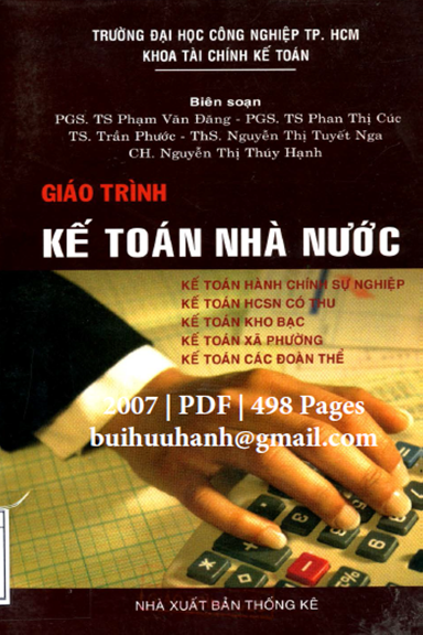 Giáo Trình Kế Toán Nhà Nước (NXB Thống Kê 2007) - Phạm Văn Đăng, 498 Trang