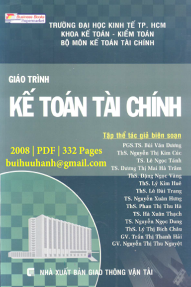 Giáo Trình Kế Toán Tài Chính (NXB Giao Thông Vận Tải 2008) - Bùi Văn Dương, 332 Trang