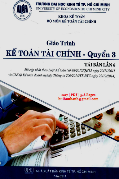 Giáo Trình Kế Toán Tài Chính Quyển 3 (NXB Kinh Tế 2017) - Đặng Ngọc Vàng, 348 Trang