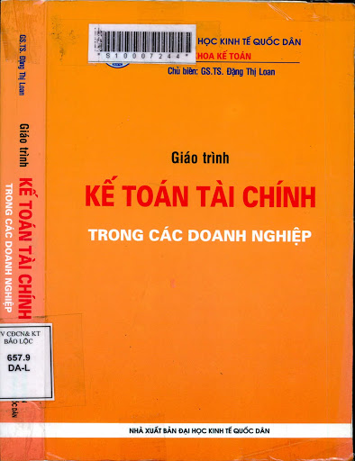 Giáo Trình Kế Toán Tài Chính Trong Các Doanh Nghiệp (NXB Kinh Tế Quốc Dân 2009) - Đặng Thị Loan