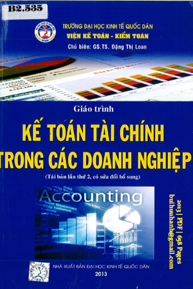Giáo Trình Kế Toán Tài Chính Trong Các Doanh Nghiệp (NXB Kinh Tế Quốc Dân 2013) - Đặng Thị Loan