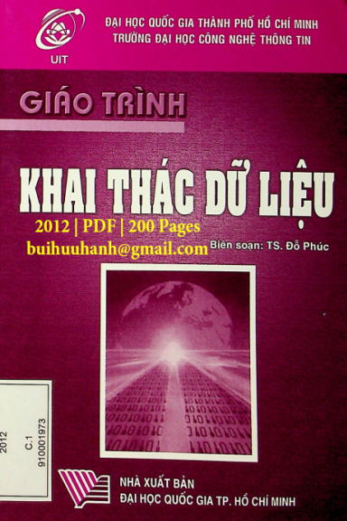 Giáo Trình Khai Thác Dữ Liệu (NXB Đại Học Quốc Gia 2012) - Đỗ Phúc, 200 Trang