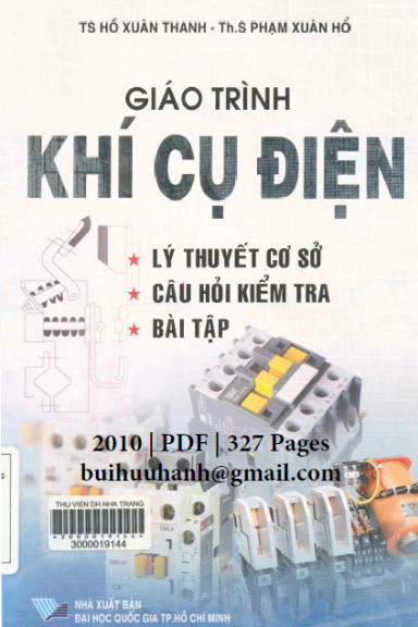 Giáo Trình Khí Cụ Điện (NXB Đại Học Quốc Gia 2010) - Hồ Xuân Thanh, 327 Trang