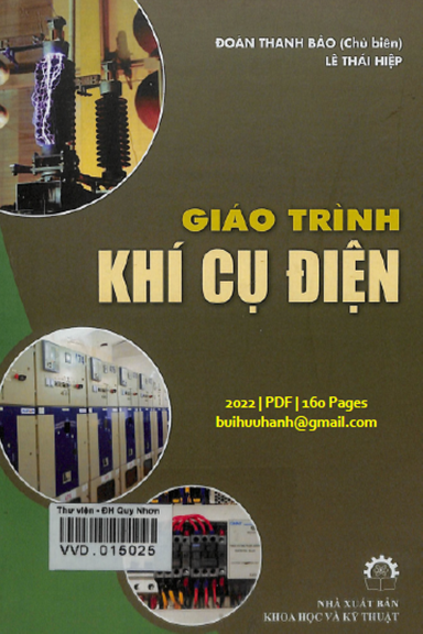 Giáo Trình Khí Cụ Điện (NXB Khoa Học Kỹ Thuật 2022) - Đoàn Thanh Bảo, 160 Trang