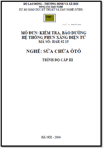 Giáo Trình Kiểm Tra Bảo Dưỡng Hệ Thống Phun Xăng Điện Tử (NXB Hà Nội 2004) - Nhiều Tác Giả, 48 Trang