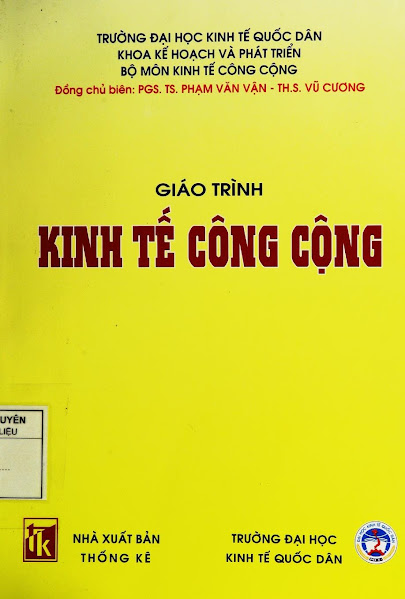 Giáo Trình Kinh Tế Công Cộng Tập 1 (NXB Thống Kê 2006) - Phạm Văn Vận, 384 Trang