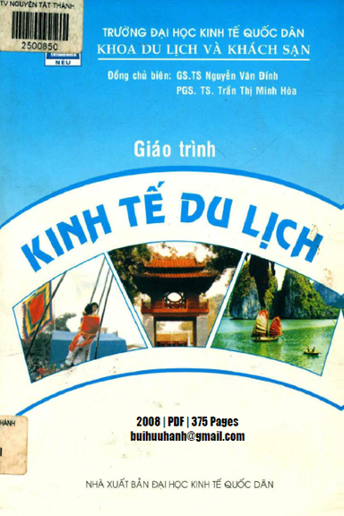 Giáo Trình Kinh Tế Du Lịch (NXB Kinh Tế Quốc Dân 2008) - Nguyễn Văn Đính, 375 Trang