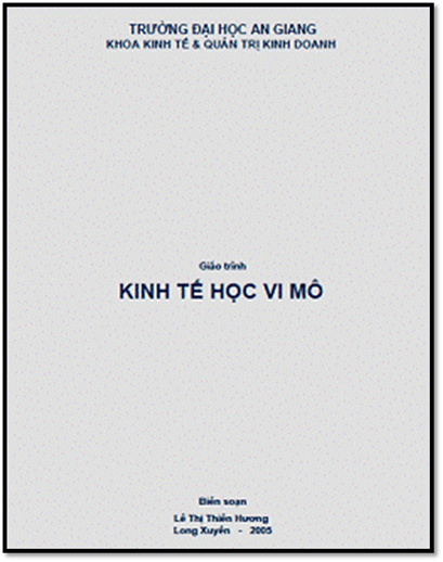 Giáo Trình Kinh Tế Học Vi Mô (NXB Long Xuyên 2005) - Lê Thị Thiên Hương, 196 Trang