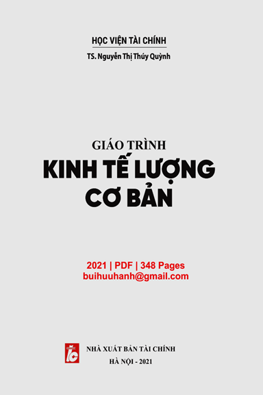 Giáo Trình Kinh Tế Lượng Cơ Bản (NXB Tài Chính 2021) - Nguyễn Thị Thúy Quỳnh, 348 Trang