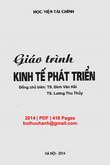 Giáo Trình Kinh Tế Phát Triển (NXB Tài Chính 2014) - Đinh Văn Hải, 416 Trang