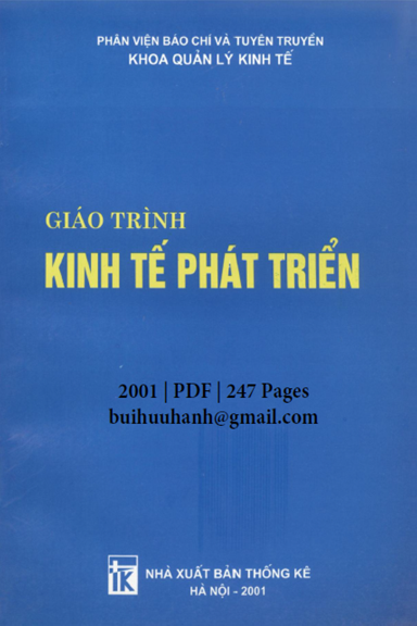 Giáo Trình Kinh Tế Phát Triển (NXB Thống Kê 2001) - Đoàn Phúc Thanh, 247 Trang