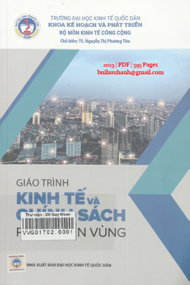 Giáo Trình Kinh Tế Và Chính Sách Phát Triển Vùng (NXB Kinh Tế Quốc Dân 2023) - Nguyễn Thị Phương Thu