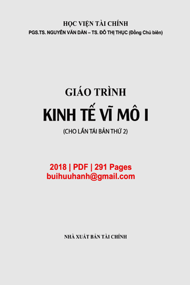 Giáo Trình Kinh Tế Vĩ Mô I (NXB Tài Chính 2018) - Nguyễn Văn Dần, 291 Trang