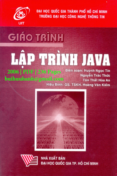 Giáo Trình Lập Trình Java (NXB Đại Học Quốc Gia 2006) - Huỳnh Ngọc Tín, 236 Trang