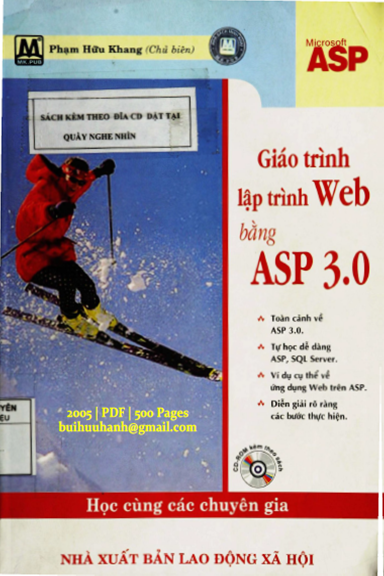 Giáo Trình Lập Trình Web Bằng ASP 3.0 (NXB Lao Động Xã Hội 2005) - Phạm Hữu Khang, 500 Trang