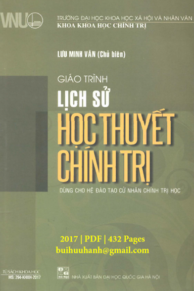 Giáo Trình Lịch Sử Học Thuyết Chính Trị (NXB Đại Học Quốc Gia 2017) - Lưu Minh Văn, 432 Trang