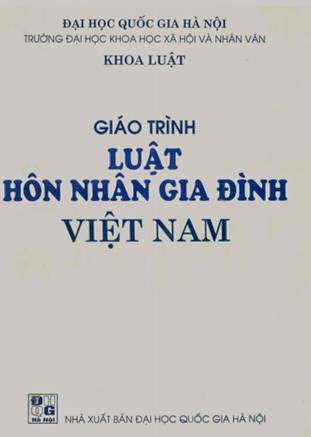 Giáo Trình Luật Hôn Nhân Gia Đình Việt Nam (NXB Đại Học Quốc Gia 1998) - Hà Thị Mai Hiên, 265 Trang