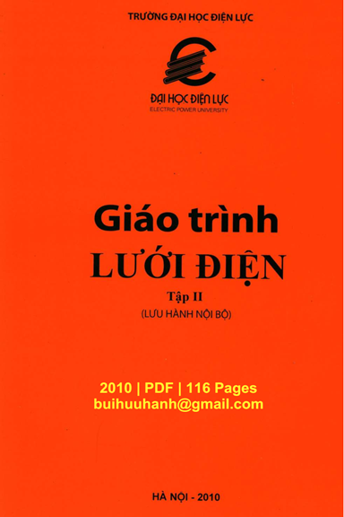 Giáo Trình Lưới Điện Tập 2 (NXB Giao Thông Vận Tải 2010) - Hoàng Thu Hà, 116 Trang