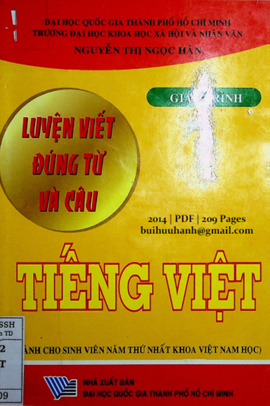 Giáo Trình Luyện Viết Đúng Từ Và Câu Tiếng Việt (NXB Đại Học Quốc Gia 2014) - Nguyễn Thị Ngọc Hân