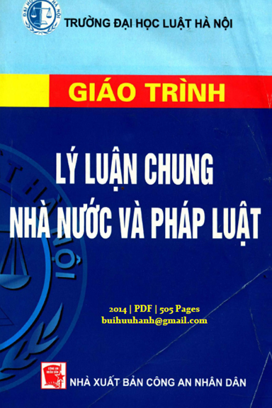 Giáo Trình Lý Luận Nhà Nước Và Pháp Luật (NXB Công An 2014) - Lê Minh Tâm, 505 Trang