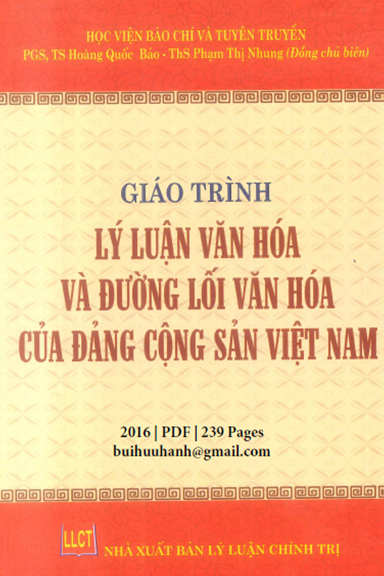Giáo Trình Lý Luận Văn Hóa Và Đường Lối Văn Hóa Của Đảng Cộng Sản Việt Nam - Hoàng Quốc Bảo