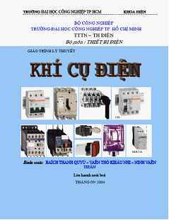 Giáo Trình Lý Thuyết Khí Cụ Điện - Bạch Thạnh Quỳnh, 107 Trang