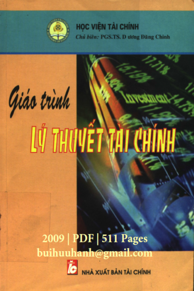 Giáo Trình Lý Thuyết Tài Chính (NXB Tài Chính 2009) - Dương Đăng Chinh, 511 Trang