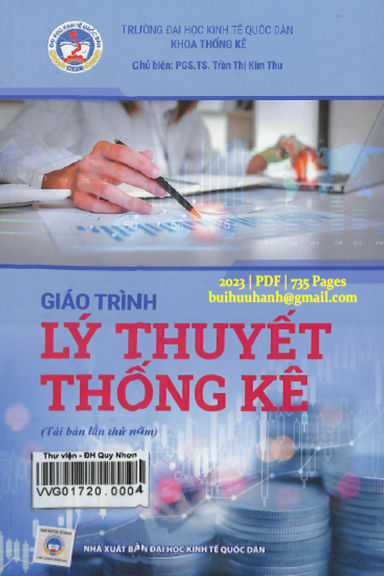 Giáo Trình Lý Thuyết Thống Kê (NXB Kinh Tế Quốc Dân 2023) - Trần Thị Kim Thu, 735 Trang