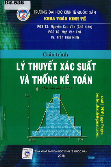 Giáo Trình Lý Thuyết Xác Suất Và Thống Kê Toán (NXB Kinh Tế Quốc Dân 2018) - Nguyễn Cao Văn