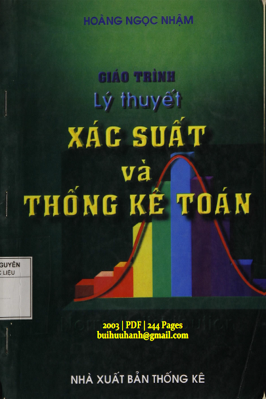Giáo Trình Lý Thuyết Xác Suất Và Thống Kê Toán (NXB Thống Kê 2003) - Hoàng Ngọc Nhậm, 244 Trang