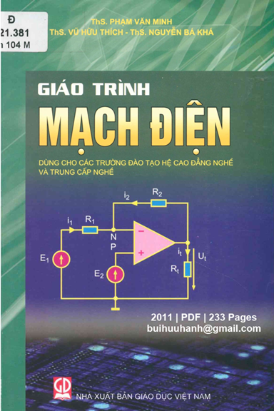 Giáo Trình Mạch Điện (NXB Giáo Dục 2011) - Phạm Văn Minh, 233 Trang