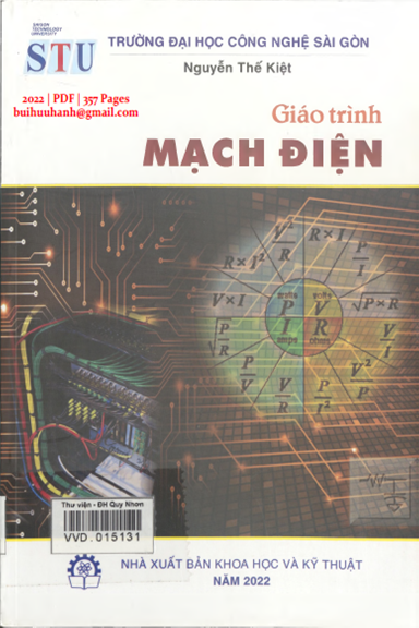 Giáo Trình Mạch Điện (NXB Khoa Học Kỹ Thuật 2022) - Nguyễn Thế Kiệt, 357 Trang