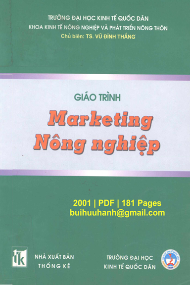 Giáo Trình Marketing Nông Nghiệp (NXB Thống Kê 2001) - Vũ Đình Thắng, 181 Trang