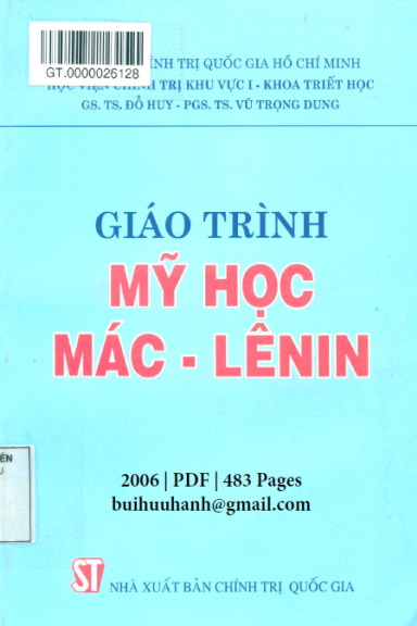 Giáo Trình Mỹ Học Mác-Lênin (NXB Chính Trị 2006) - Đỗ Huy, 483 Trang