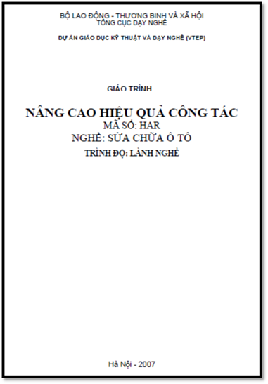 Giáo Trình Nâng Cao Hiệu Quả Công Tác (NXB Hà Nội 2007) - Nhiều Tác Giả, 58 Trang