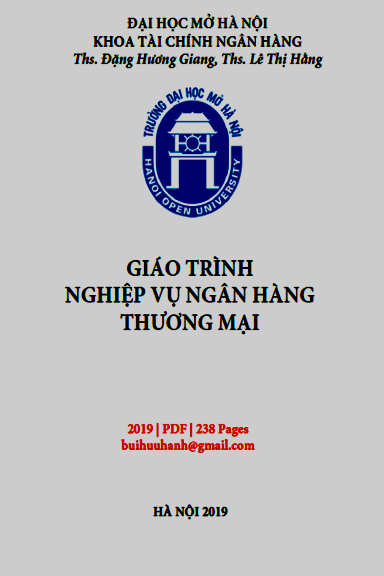 Giáo Trình Nghiệp Vụ Ngân Hàng Thương Mại (NXB Đại Học Mở 2019) - Đặng Hương Giang, 238 Trang
