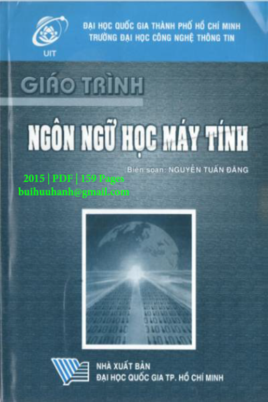 Giáo Trình Ngôn Ngữ Học Máy Tính (NXB Đại Học Quốc Gia 2015) - Nguyễn Tuấn Đăng, 159 Trang