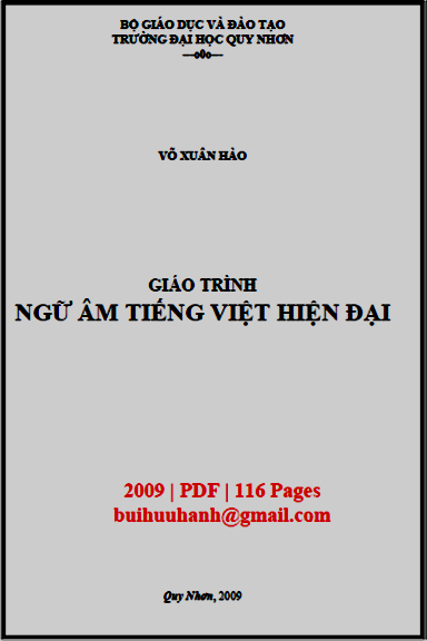 Giáo Trình Ngữ Âm Tiếng Việt Hiện Đại (NXB Quy Nhơn 2009) - Võ Xuân Hào, 116 Trang