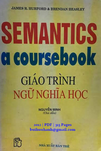 Giáo Trình Ngữ Nghĩa Học (NXB Trẻ 2002) - Nguyễn Minh, 312 Trang