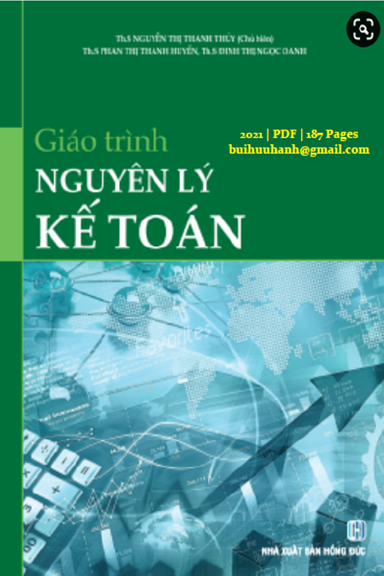 Giáo Trình Nguyên Lý Kế Toán (NXB Hồng Đức 2021) - Nguyễn Thị Thanh Thủy, 187 Trang
