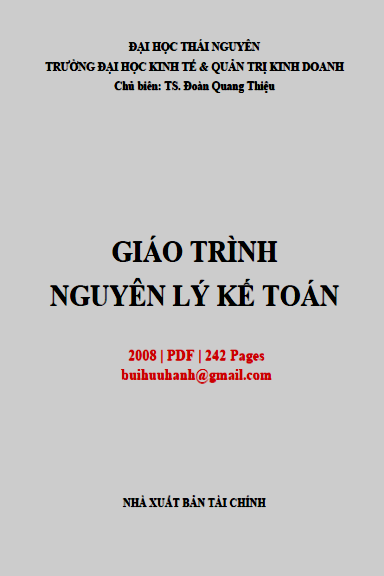 Giáo Trình Nguyên Lý Kế Toán (NXB Tài Chính 2008) - Đoàn Quang Thiệu, 242 Trang