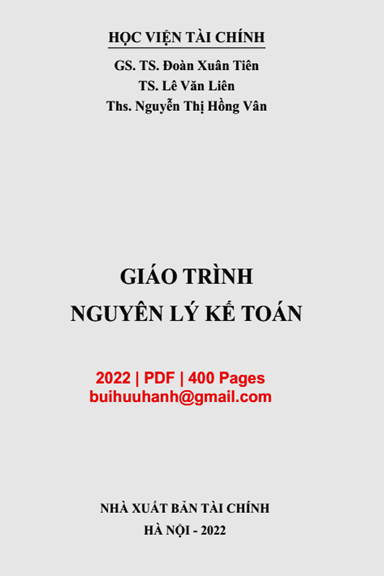 Giáo Trình Nguyên Lý Kế Toán (NXB Tài Chính 2022) - Đoàn Xuân Tiên, 400 Trang